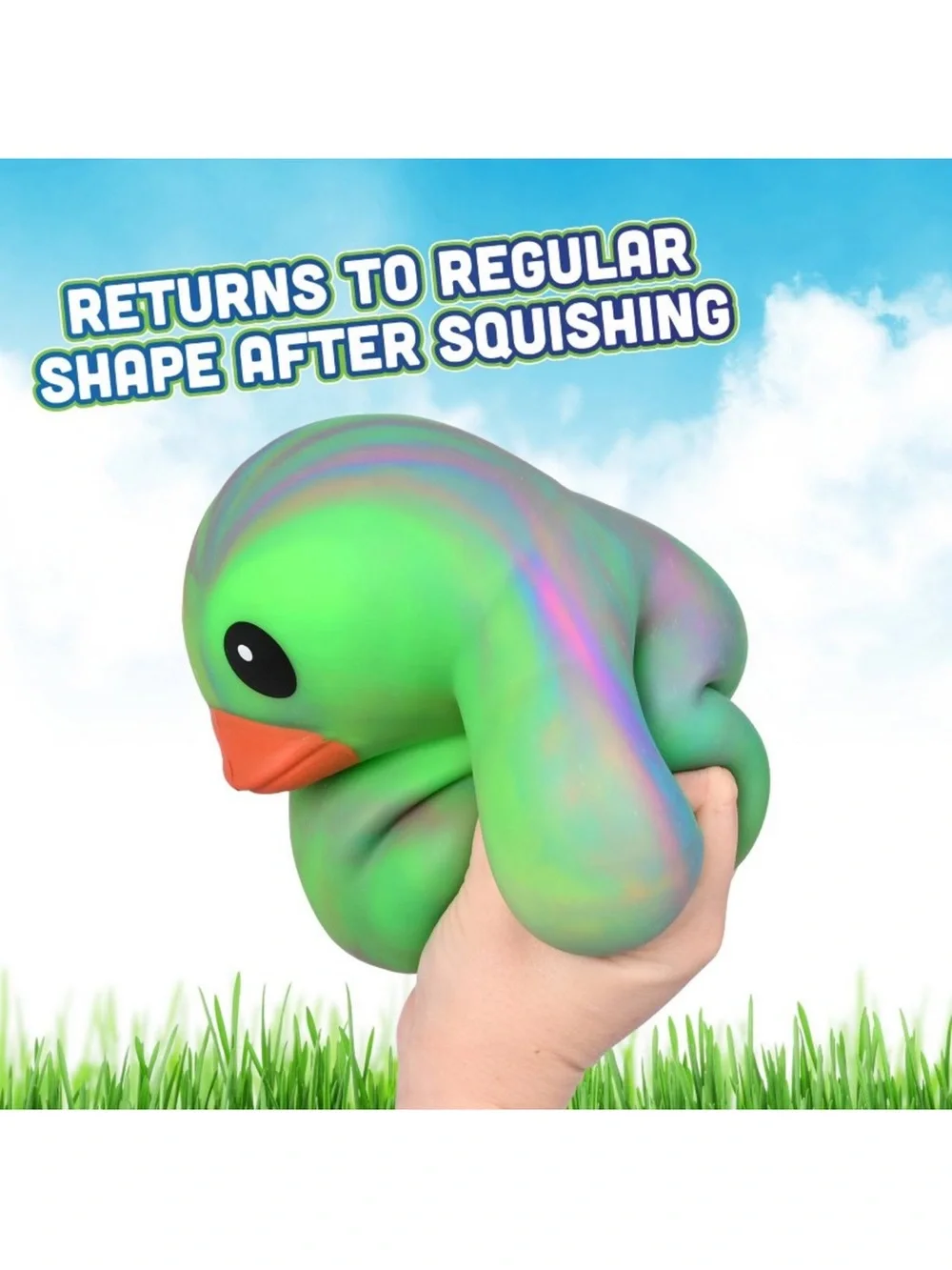 Sunny Days Jumbo Squeezy Duck - Tie Dye Green | New